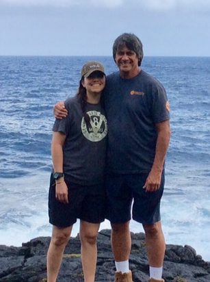 my dad and my sister, megan